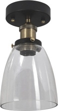 PR Home Kappa Loftslampe Sort/mässing Klar 14cm
