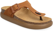 Sl Anais Chunky Suede Flade Sandaler Brown Scholl