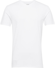 Slhnewpima Ss V-Neck Tee Noos Tops T-shirts Short-sleeved White Selected Homme