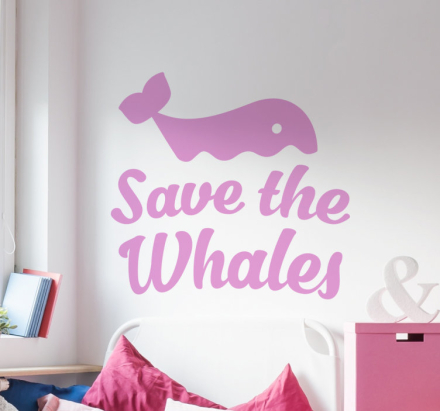 Muursticker Save the Whales