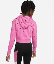 Nike Sportswear Older Kids' (Girls') Cropped Pullover French Terry Hoodie - Pink
