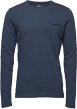Bhnicolai Tee L.s. T-shirts Long-sleeved Blå Blend*Betinget Tilbud