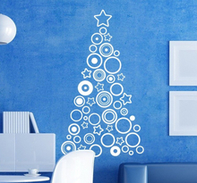 Geometrische moderne kerstboom kerstmis sticker