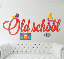 wanddecoratie Old schools 80´s