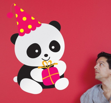 Panda feest verjaardag sticker