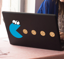 Laptop sticker Cookie Monster Pac Man