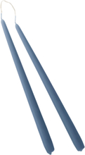 VICKAN MATT antikljus 2-pack - höjd 35 cm Gråblå