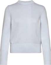 Short Roundneck Sweater Designers Knitwear Jumpers Blue Julie Josephine