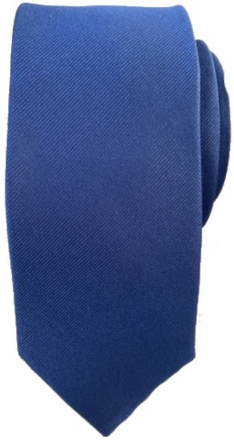 Blue Manzini Basic 100% Silke Slips 7,6 cm glipper