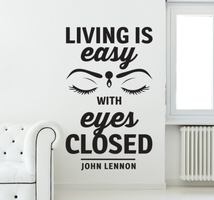 Sticker John Lennon Living is easy