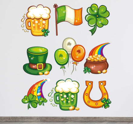 St. Patricks Day collectie stickers