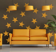 Muursticker decoratieve gele sterren