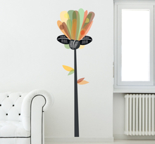 Muursticker abstracte verticalen bloem