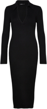 Collar Knitted Dress Dresses Knitted Dresses Black Gina Tricot