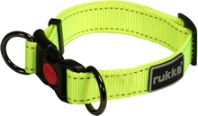 Rukka® Bliss Neon Halsband, gelb - Gr. L: 45 - 70 cm Halsumfang, B 30 mm