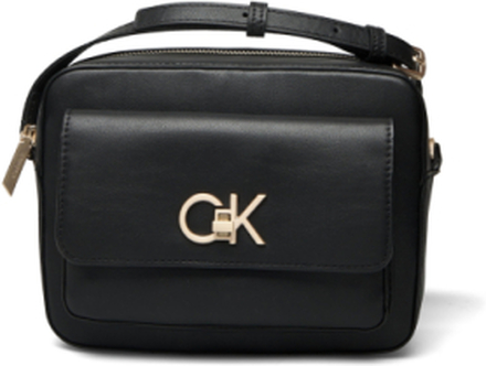 Re-Lock Camera Bag W/Flap Bags Crossbody Bags Black Calvin Klein