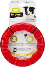 Ferplast Smile Kauring, rot - Gr. M: Ø 16 x H 3,2 cm