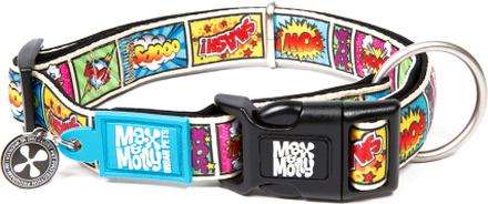 Max & Molly Smart ID Halsband Comic - Grösse S: 28-45 cm Halsumfang, B 15 mm