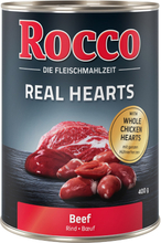 Rocco Einzeldose 1 x 400 g - Real Hearts: Rind mit ganzen Hühnerherzen