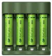GP ReCyko Everyday Battery Charger, B421 (USB), incl. 4 x AAA 850 mAh Batteries