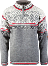Dale of Norway Men's Vail Sweater Smoke/Raspberry/Off white/Dark charcoal/Light charcoal Langermede trøyer XS