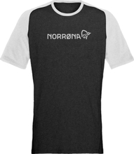 Norrøna Men's Fjørå Equaliser Lightweight T-Shirt Caviar/Light Grey Kortermede treningstrøyer S