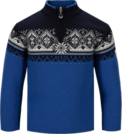 Dale of Norway Kids' Moritz Sweater ULTRAMARINE NAVY GREY OFFWHITE Långärmade vardagströjor 4 år