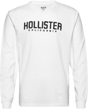 Hco. Guys Graphics T-shirts Long-sleeved Hvit Hollister*Betinget Tilbud