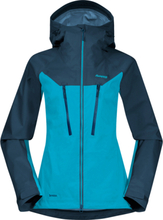Bergans Women's Cecilie 3L Jacket Clear Ice Blue/Deep Sea Blue Skalljakker XS