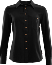 Aclima LeisureWool Woven Wool Shirt Woman Jet Black Långärmade skjortor XXL