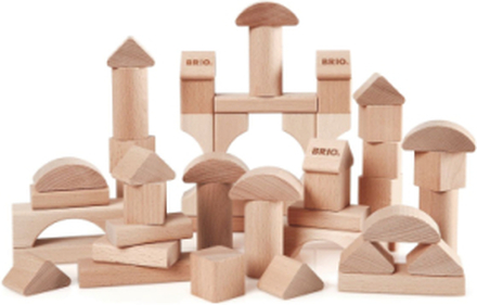 Brio 30113 Byggeklodser, Natur, 50 Stk. Toys Building Sets & Blocks Building Blocks Beige BRIO