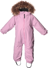 Isbjörn of Sweden Toddler Padded Jumpsuit Frost Pink Overalls 86