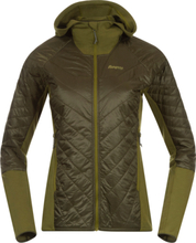 Bergans Women's Cecilie Light Insulated Hybrid Jacket Dark Olive Green/Trail Green Lettfôrede jakker XL