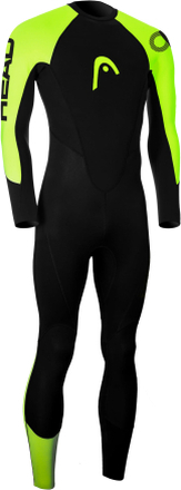 Head Men's OW Explorer Wetsuit 3.2.2 Black/Lime Svømmedrakter M