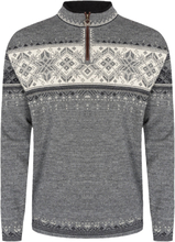Dale of Norway Men's Blyfjell Knit Sweater Smoke DrkCharc OffWhite LgtCha Långärmade vardagströjor S