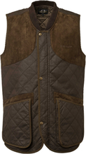 Chevalier Men's Vintage Shooting Vest Leather Brown Fôrede vester S