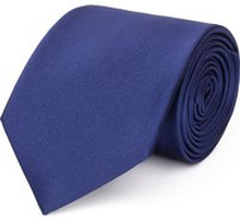 Cravatta su misura, Lanieri, Blu Brillante Raso di Seta, Quattro Stagioni | Lanieri