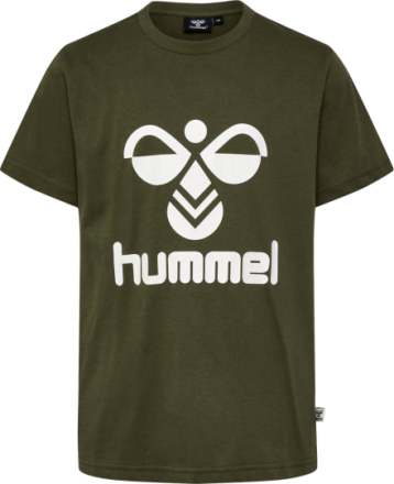 Hummel Kids' hmlTRES T-Shirt Short Sleeve Olive Night Kortermede trøyer 134