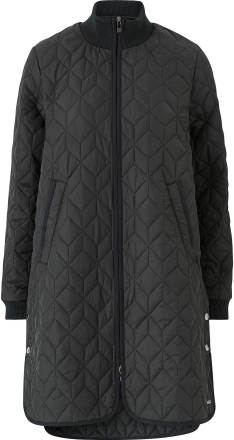 Ilse Jacobsen Women's Padded Quilt Coat Black Lättvadderade vardagsjackor 42