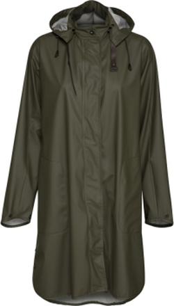 Ilse Jacobsen Women's Raincoat Detachable Hood Army Regnjackor 42