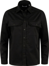 Knowledge Cotton Apparel Women's Lillian Utility Overshirt Black Jet Långärmade skjortor XS