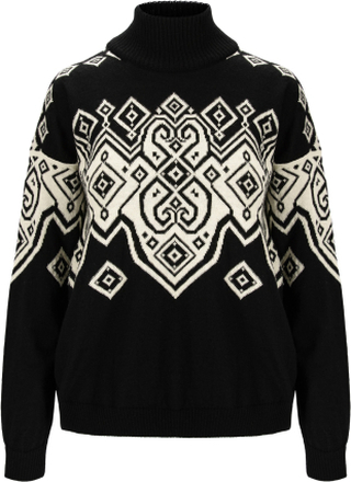 Dale of Norway Falun Heron Women's Sweater BLACK OFF WHITE Långärmade vardagströjor XS