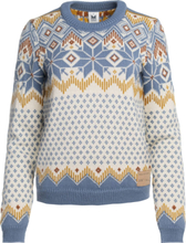 Dale of Norway Women's Vilja Sweater OffWhite Blueshadow Mustard Långärmade vardagströjor L