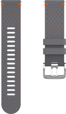 Polar Perforated Leather Wristband 22 Mm Grey/Orange Elektroniktillbehör M/L