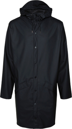 Rains Unisex Long Jacket Black Regnjackor XL