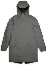 Rains Rains Unisex Long Jacket Grey Regnjackor L