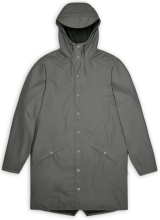 Rains Rains Unisex Long Jacket Grey Regnjackor XS