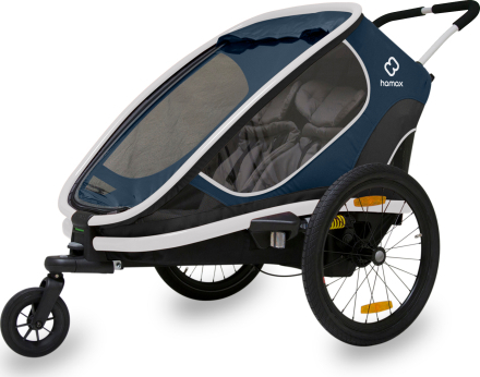 Hamax Outback (+ Bicycle Arm & Stroller Wheel) Navy/White Cykel- & Barnvagnar OneSize