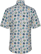 Casual Fit Poplin Shirt Designers Shirts Short-sleeved Multi/patterned Eton
