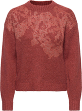 Knitted Wool Blend Jumper Tops Knitwear Jumpers Burgundy Esprit Collection